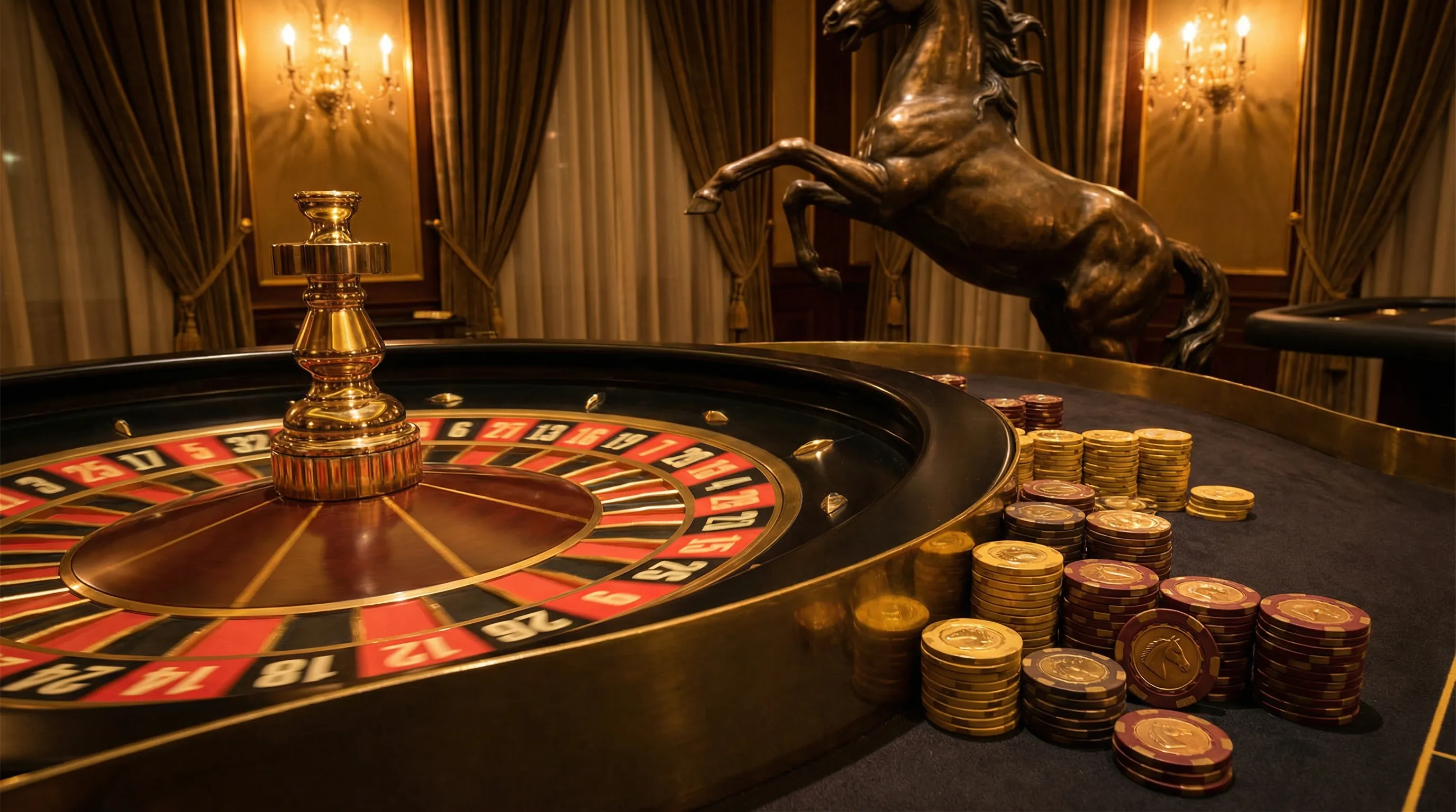 Roleta europeia dourada no cassino cncbet